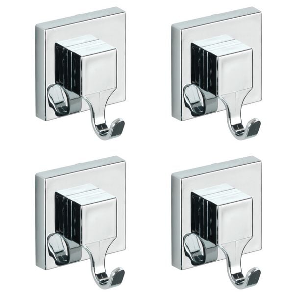 Vacuum-Loc Haken-Set eckig, 2 x 2 Stück, 2 x 2er Set, Befestigen ohne bohren