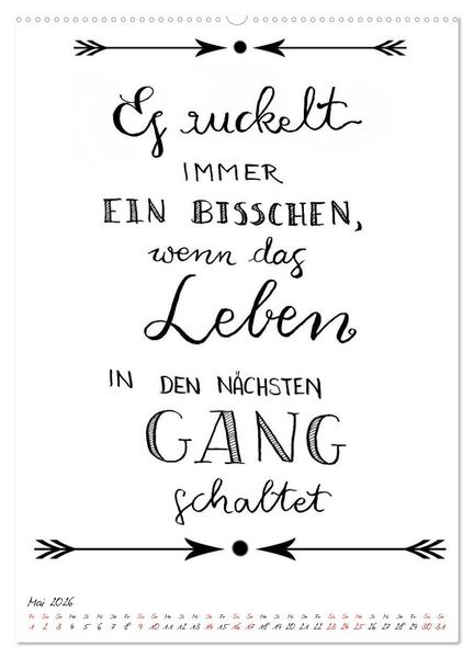 Produktbild: Spruch-Reich-handgeschriebene Spr&uuml;che von frech bis weise (Wandkalender 2026 DIN A2 hoch), CALVENDO Monatskalender