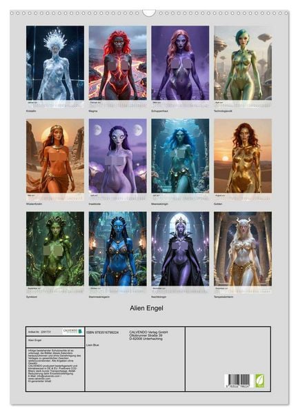 Produktbild: Alien Engel (Wandkalender 2027 DIN A2 hoch), CALVENDO Monatskalender