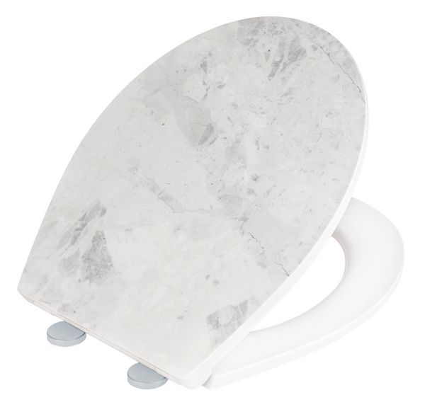 Produktbild: Premium WC-Sitz Mod. White Marble mit Relief, mit Absenkautomatik