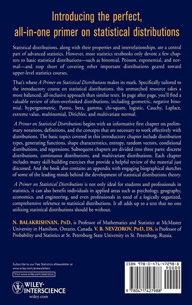 Produktbild: A Primer on Statistical Distributions