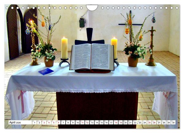 Produktbild: Die Kirche von M&uuml;hlhausen - Ein architektonisches Kleinod in Ostpreu&szlig;en (Wandkalender 2026 DIN A4 quer), CALVENDO Monatskalender
