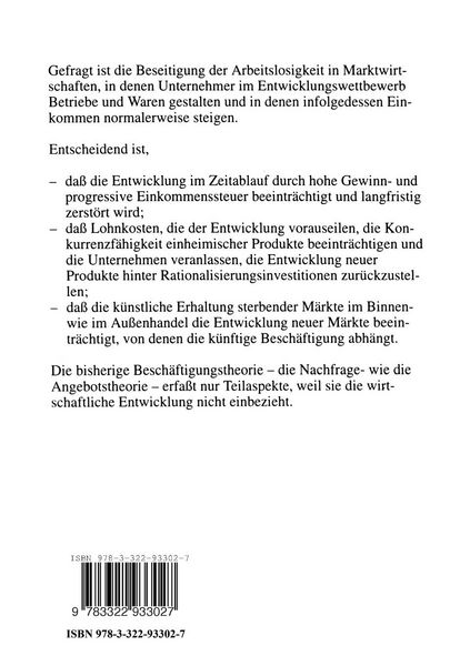 Produktbild: Arbeitslosigkeit und Wirtschaftsentwicklung