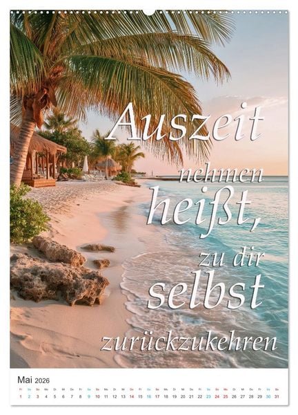 Produktbild: Tr&auml;umen unter Palmen (hochwertiger Premium Wandkalender 2026 DIN A2 hoch), Kunstdruck in Hochglanz