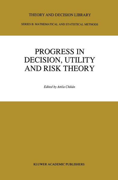 Produktbild: Progress In Decision, Utility And Risk Theory