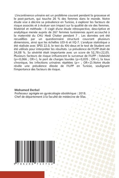 Produktbild: Incontinence urinaire apr&egrave;s accouchement