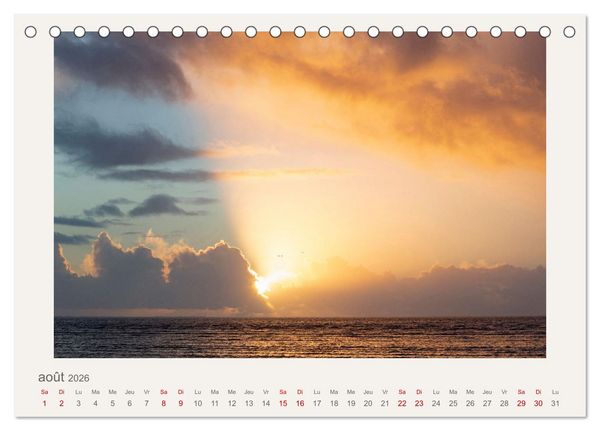 Produktbild: La mer sous le ciel (Calendrier de bureau 2026 DIN A5 vertical), CALVENDO calendrier mensuel
