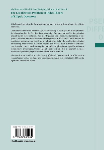 Produktbild: The Localization Problem in Index Theory of Elliptic Operators