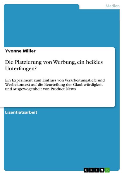Produktbild: Die Platzierung von Werbung, ein heikles Unterfangen?