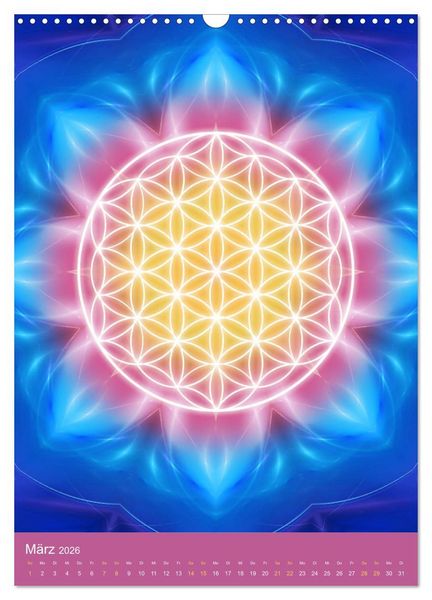 Produktbild: Blume des Lebens - Harmonie durch Symbolkraft (Wandkalender 2026 DIN A3 hoch), CALVENDO Monatskalender