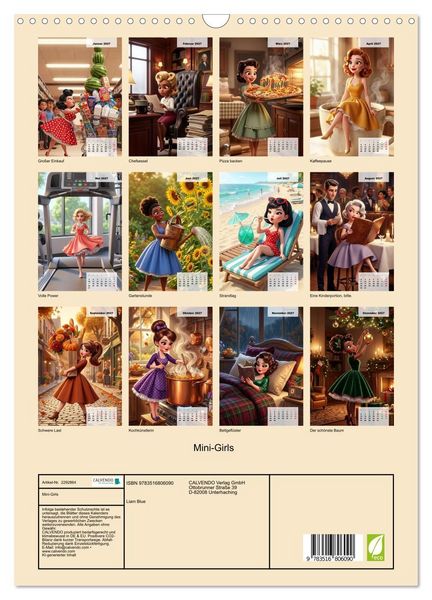 Produktbild: Mini-Girls (Wandkalender 2027 DIN A3 hoch), CALVENDO Monatskalender