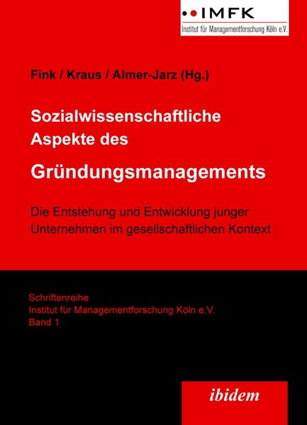 Produktbild: Sozialwissenschaftliche Aspekte des Gr&uuml;ndungsmanagements