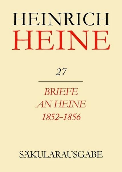 Produktbild: Briefe an Heine 1852-1856