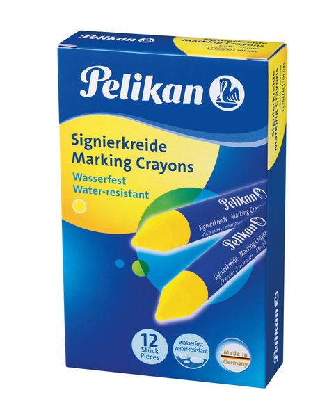 Produktbild: Pelikan Signierkreide f&uuml;r raue Untergr&uuml;nde, 12er Set, Gelb