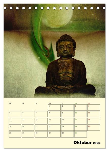 Produktbild: Buddhismus (Tischkalender 2026 DIN A5 hoch), CALVENDO Monatskalender