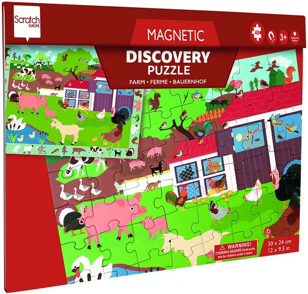 SCRATCH - Magnetpuzzle Bauernhof gross
