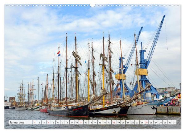 Produktbild: Die HANSE SAIL Das gro&szlig;e Seglertreffen in Rostock (Wandkalender 2026 DIN A2 quer), CALVENDO Monatskalender