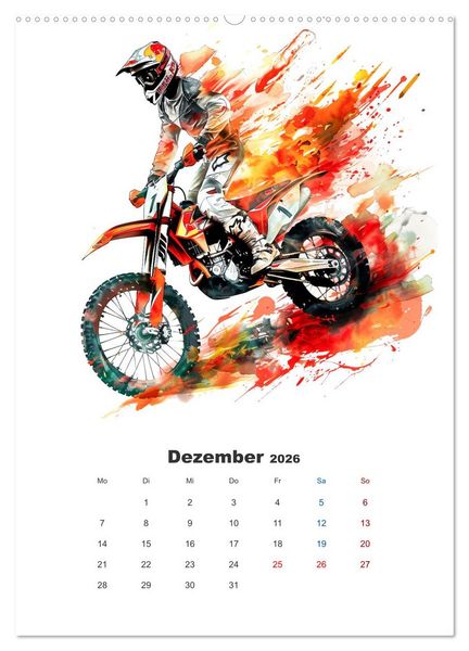 Produktbild: Zweirad Extrem (Wandkalender 2026 DIN A2 hoch), CALVENDO Monatskalender