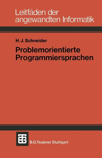 Produktbild: Problemorientierte Programmiersprachen
