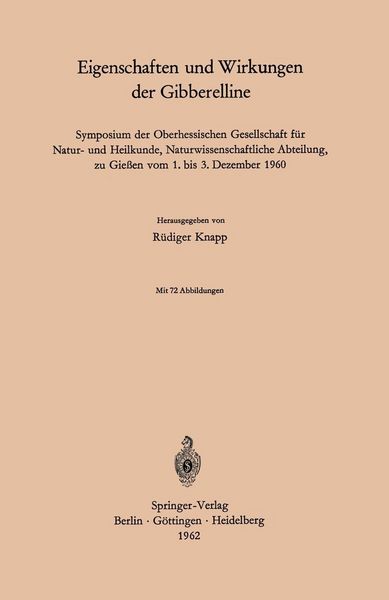 Produktbild: Eigenschaften und Wirkungen der Gibberelline