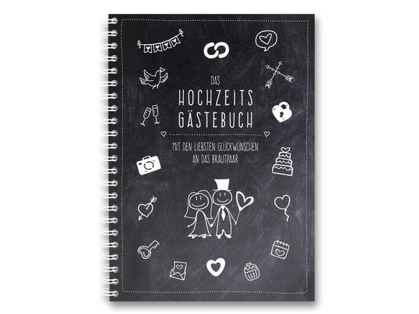 Produktbild: Familiawedding black-Doodle- Design XXL G&auml;stebuch zur Hochzeit