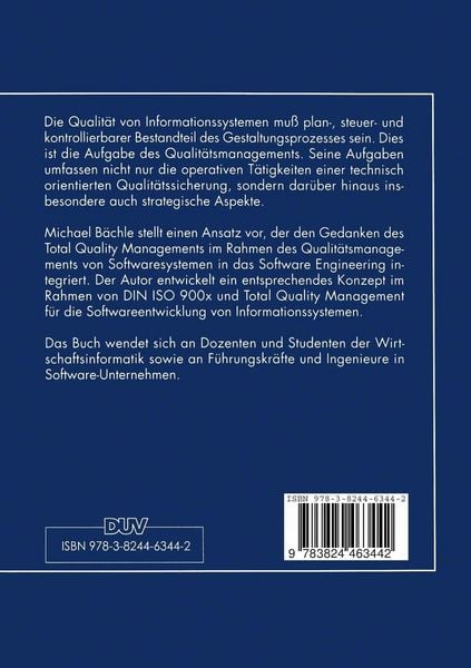 Produktbild: Qualit&auml;tsmanagement der Softwareentwicklung