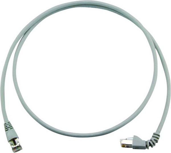 Produktbild: Teleg&auml;rtner 100008305 RJ45 Patchkabel CAT 6a S/FTP 2.00m Grau Flammwidrig, Halogenfrei 1St.