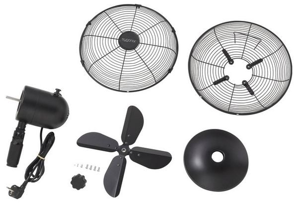 Produktbild: Sygonix Tischventilator 35W (&Oslash; x H) 335mm x 400mm Schwarz Oszillierend
