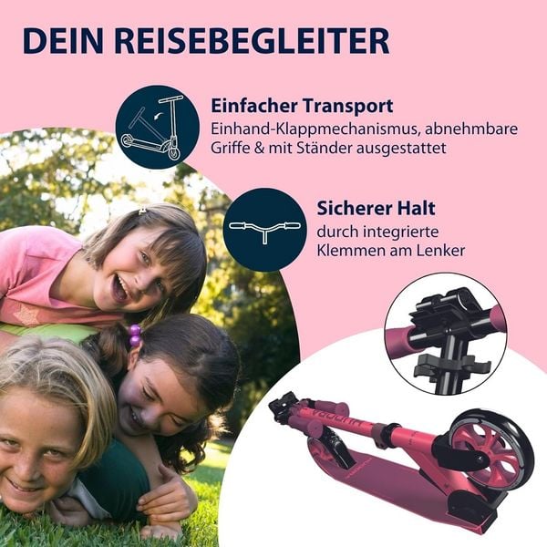 Produktbild: HUDORA 14471 - Scooter Up 145 Junior, pixie/berry, Alu-Cityroller ab 3 Jahren