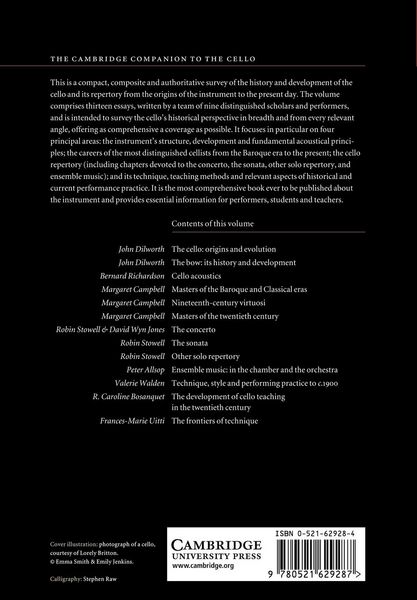 Produktbild: The Cambridge Companion to the Cello