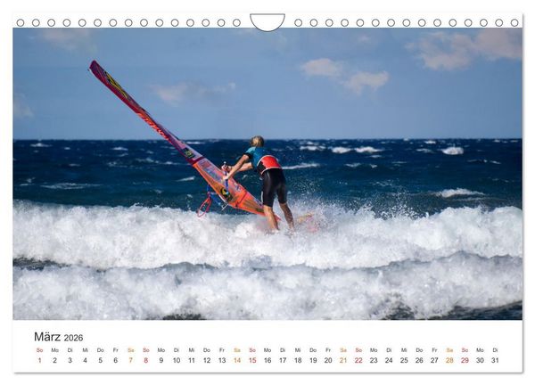 Produktbild: Windsurfen - endlose Wellen (Wandkalender 2026 DIN A4 quer), CALVENDO Monatskalender