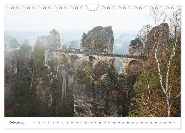 Produktbild: S&auml;chsische Schweiz - Das Elbsandsteingebirge (Wandkalender 2027 DIN A4 quer), CALVENDO Monatskalender