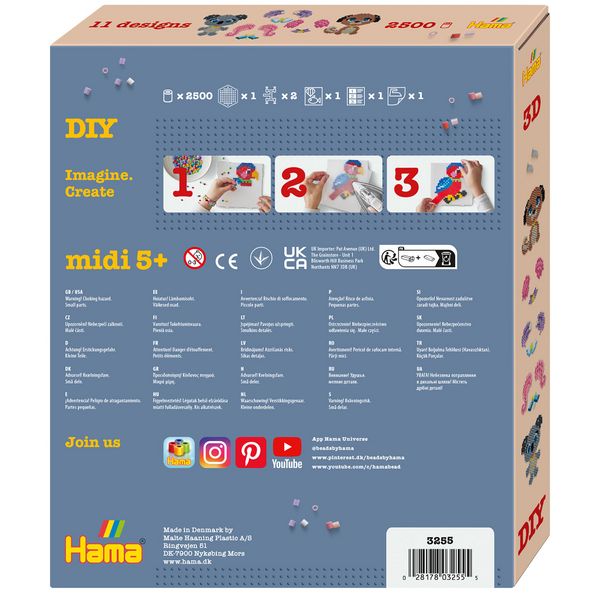 Produktbild: Hama B&uuml;gelperlen midi Tiersalon 2500 St&uuml;ck