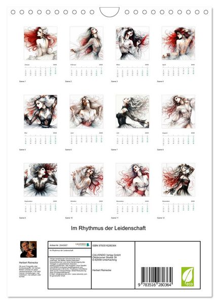 Produktbild: Im Rhythmus der Leidenschaft (Wandkalender 2026 DIN A4 hoch), CALVENDO Monatskalender