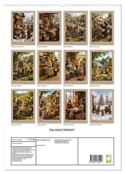 Produktbild: Das kleine Walddorf (hochwertiger Premium Wandkalender 2027 DIN A2 hoch), Kunstdruck in Hochglanz
