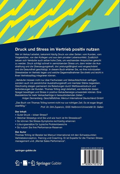 Produktbild: Druck und Stress im Vertrieb positiv nutzen