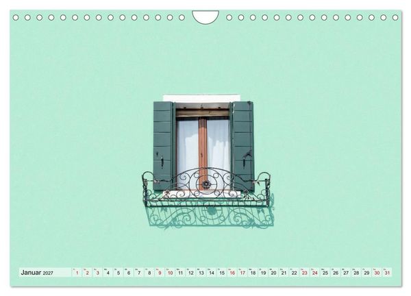 Produktbild: Minimal Burano (Wandkalender 2027 DIN A4 quer), CALVENDO Monatskalender