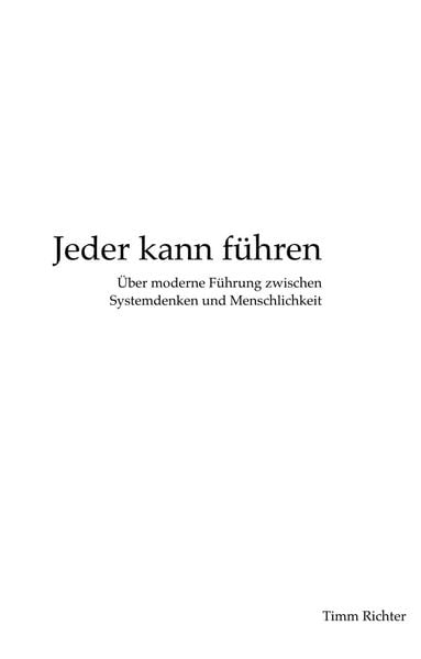 Produktbild: Jeder kann f&uuml;hren