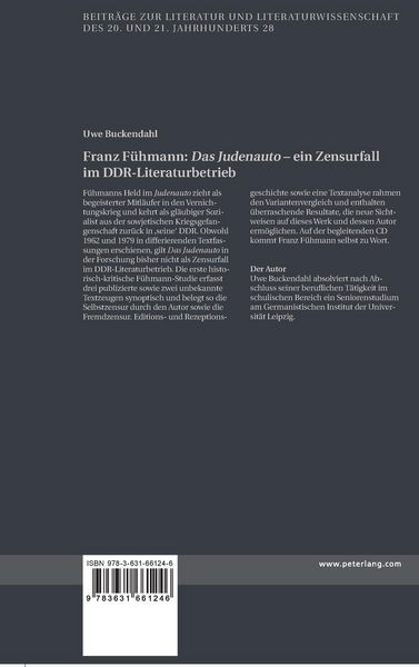Produktbild: Franz F&uuml;hmann: &laquo;Das Judenauto&raquo; &ndash; ein Zensurfall im DDR-Literaturbetrieb