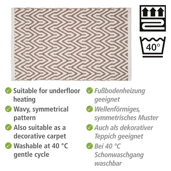 Produktbild: Badematte Mod. Altai, hergestellt aus recycelten PET-Flaschen (100 % Polyester)