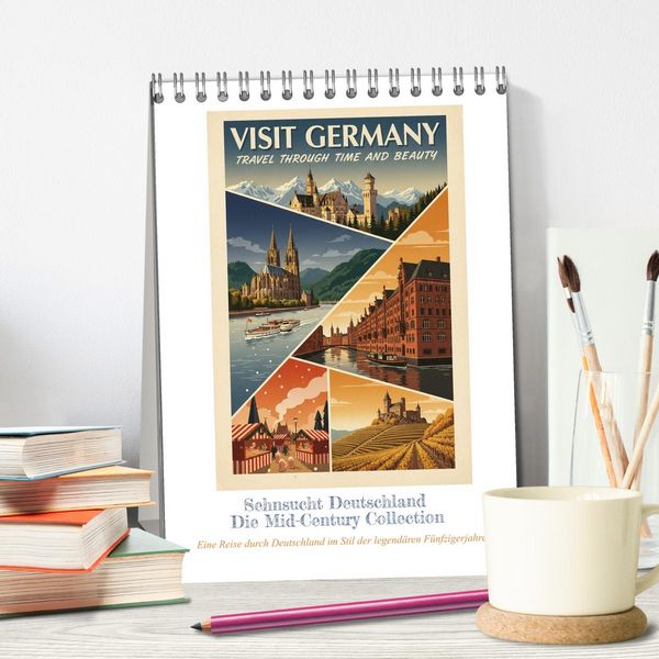 Produktbild: Sehnsucht Deutschland &ndash; Die Mid-Century Collection (Tischkalender 2027 DIN A5 hoch), CALVENDO Monatskalender