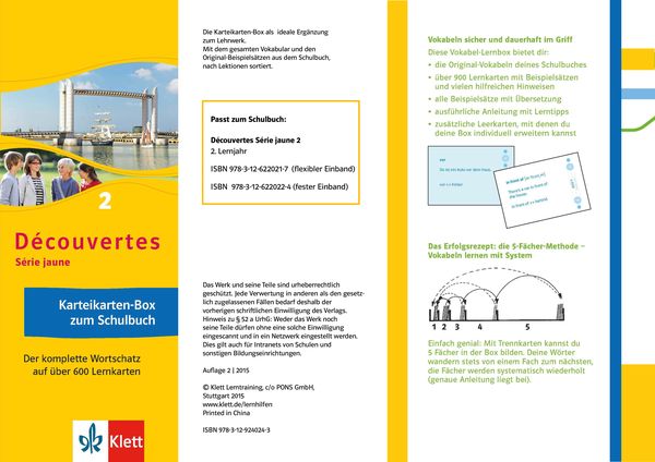 Produktbild: D&eacute;couvertes 2 S&eacute;rie jaune - Vokabel-Lernbox zum Sch&uuml;lerbuch