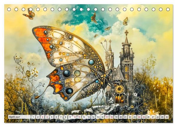 Produktbild: Steampunk Fabelwelten - Magische Kreaturen in Fantasiewelten (Tischkalender 2027 DIN A5 quer), CALVENDO Monatskalender