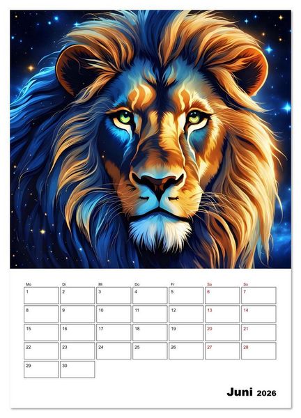 Produktbild: Majest&auml;tische K&ouml;nige der Wildnis (hochwertiger Premium Wandkalender 2026 DIN A2 hoch), Kunstdruck in Hochglanz