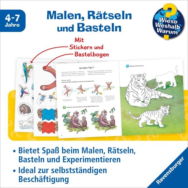 Produktbild: Wieso? Weshalb? Warum? aktiv-Heft - Tiere der Welt