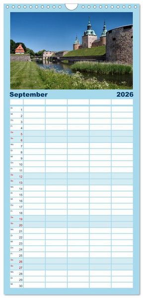 Produktbild: Familienplaner 2026 - Wundervolles Schweden mit 5 Spalten (Wandkalender, 21 x 45 cm) CALVENDO