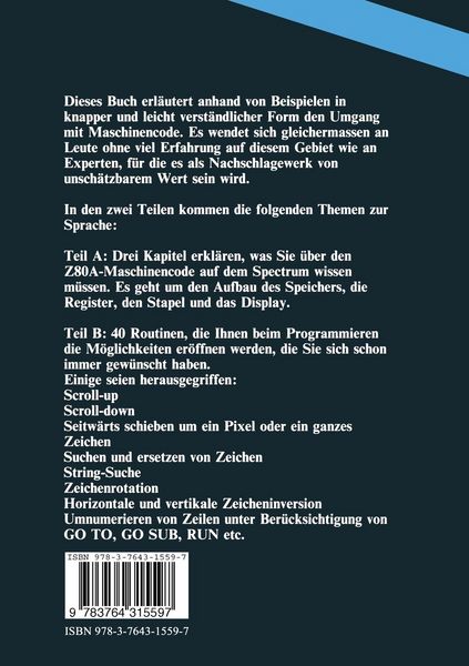Produktbild: Maschinencode &mdash; Routinen f&uuml;r den ZX Spectrum