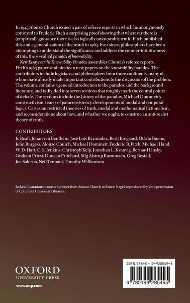 Produktbild: New Essays Knowability Paradox C