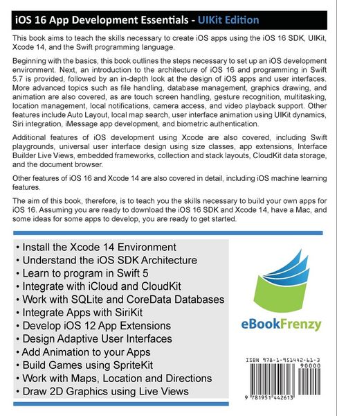 Produktbild: IOS 16 App Development Essentials - UIKit Edition