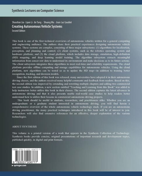Produktbild: Creating Autonomous Vehicle Systems, Second Edition